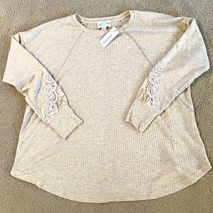 NWT Francesca’s Waffle Shirt
